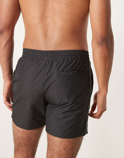 Logo Taping Drawstring Swim Shorts