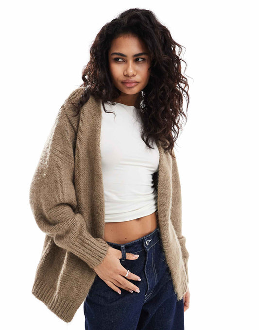 Knitted Edge To Edge Cardigan