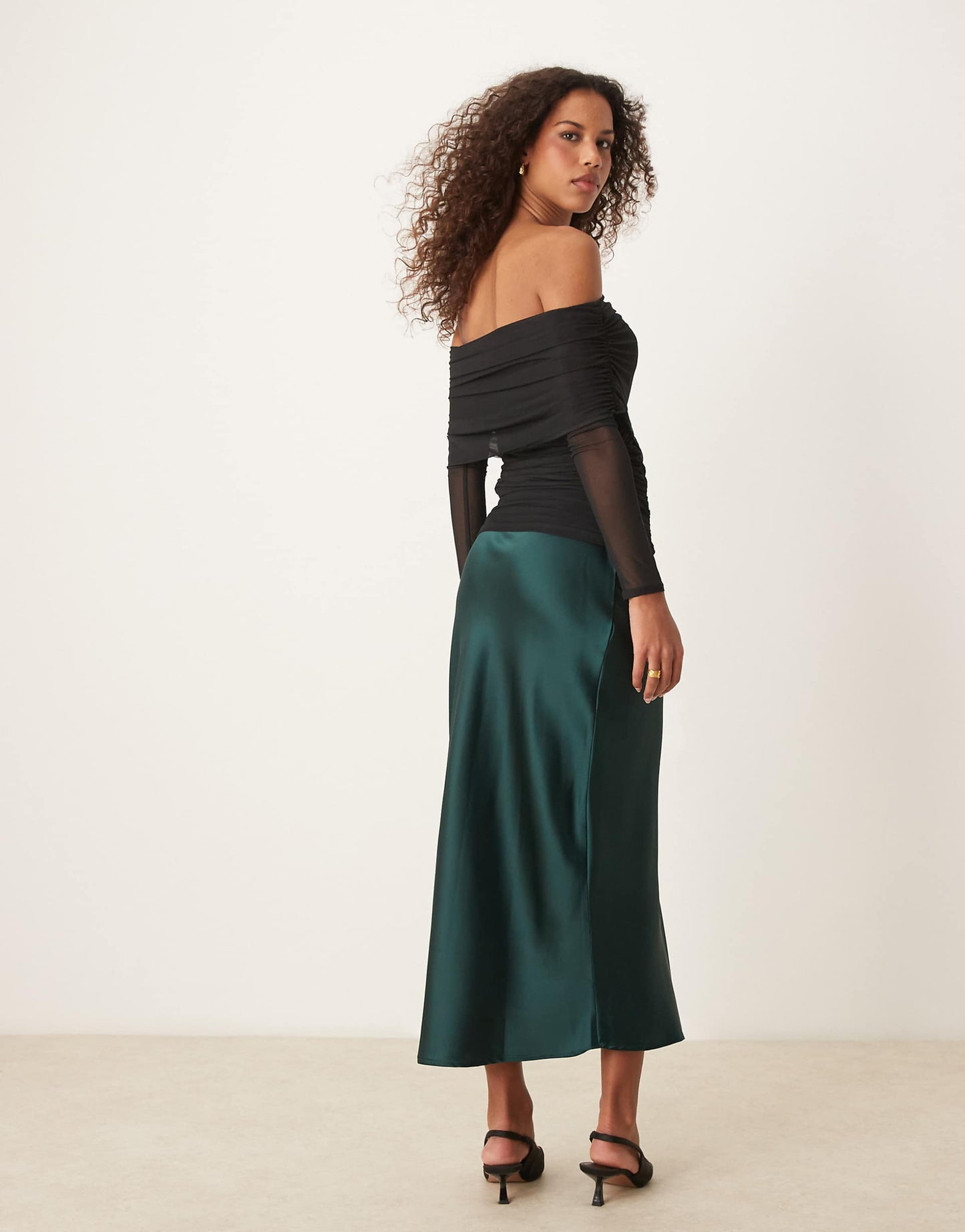 Satin Midi Skirt