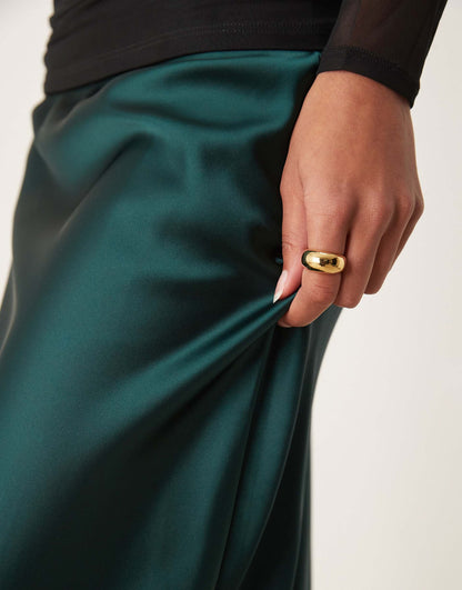 Satin Midi Skirt