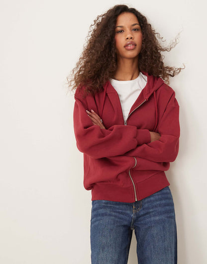 Zip Through Oversized Hoodie