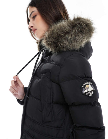 Everest Faux Fur Longline Coat