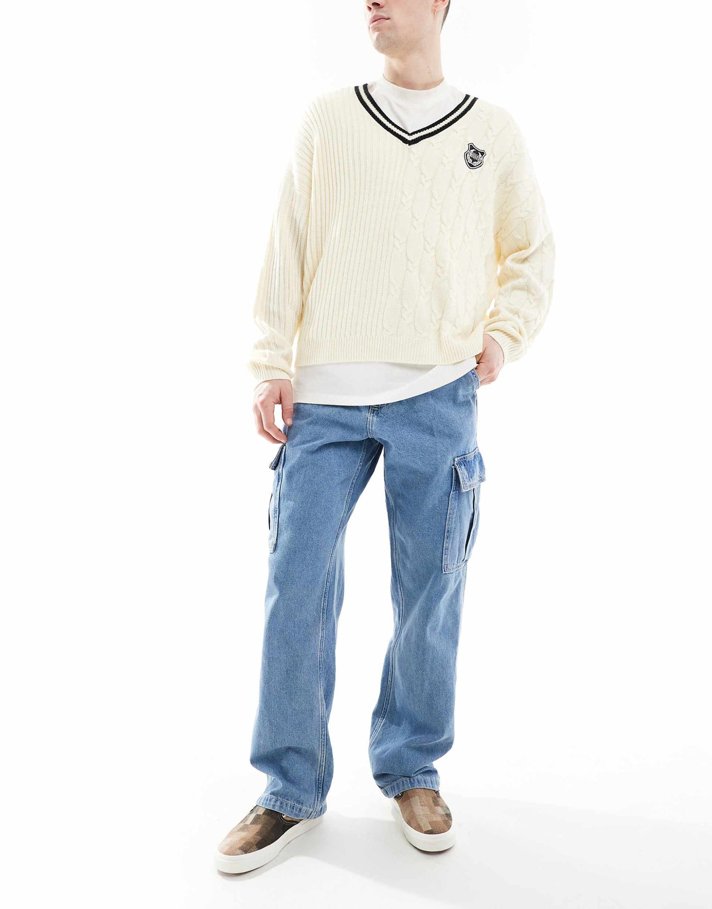 Service Cargo Loose Denim Pant