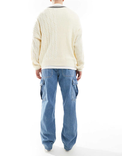 Service Cargo Loose Denim Pant
