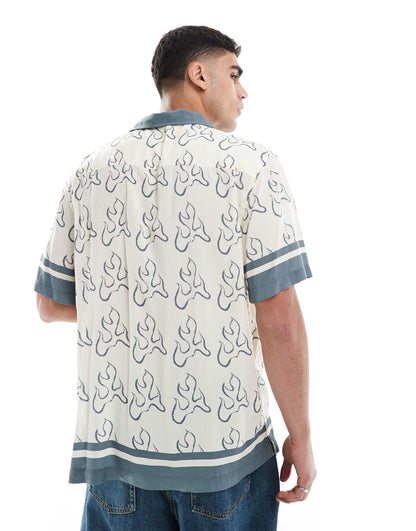 Blaze Border Short Sleeves Woven