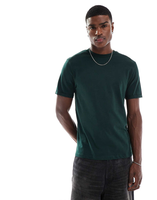 Essential Crew Neck T-Shirt With Roll Sleeve