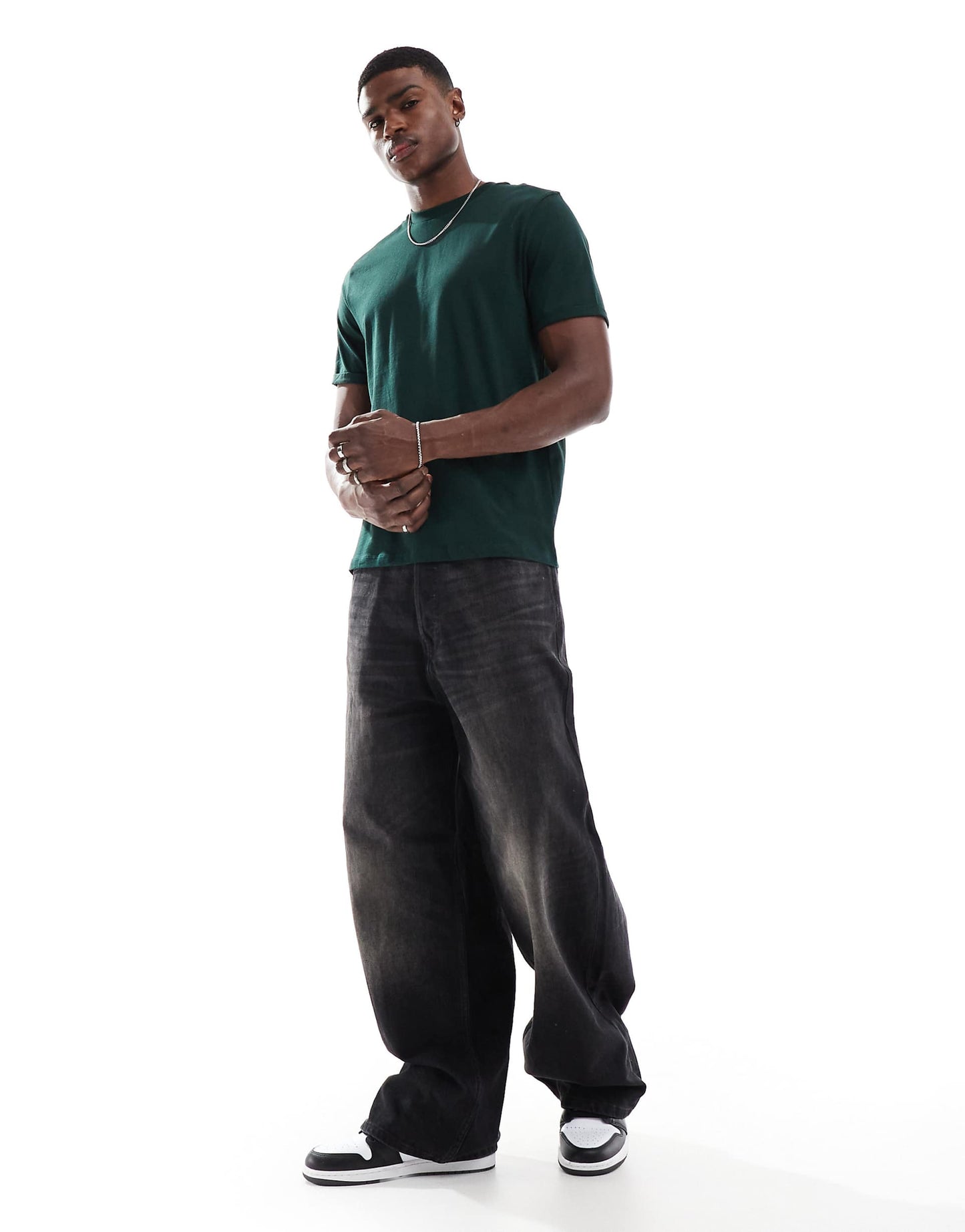 Essential Crew Neck T-Shirt With Roll Sleeve