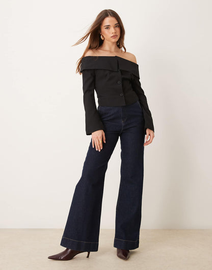 Off Shoulder Tailored Blazer