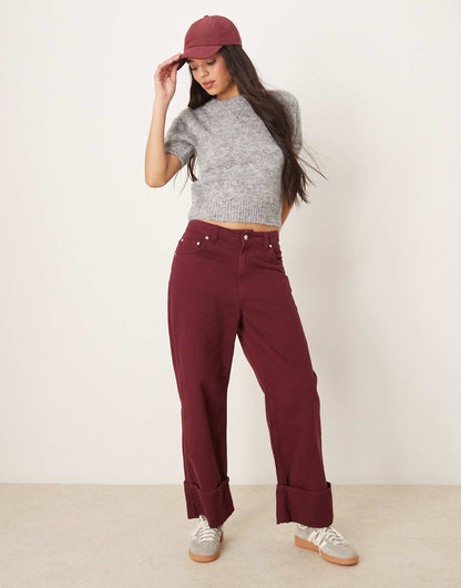 Fluffy Knitted Short Sleeve Sweater