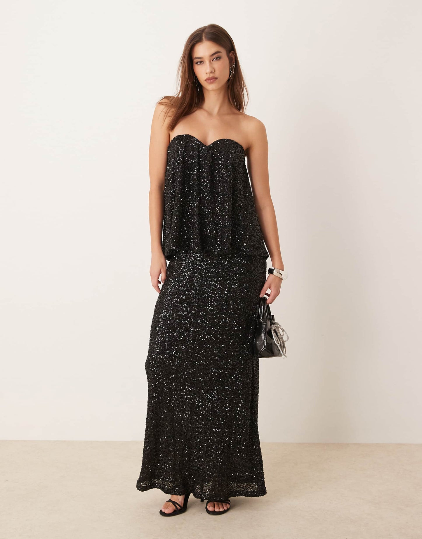 Mix & Match Sequin Strapless Top