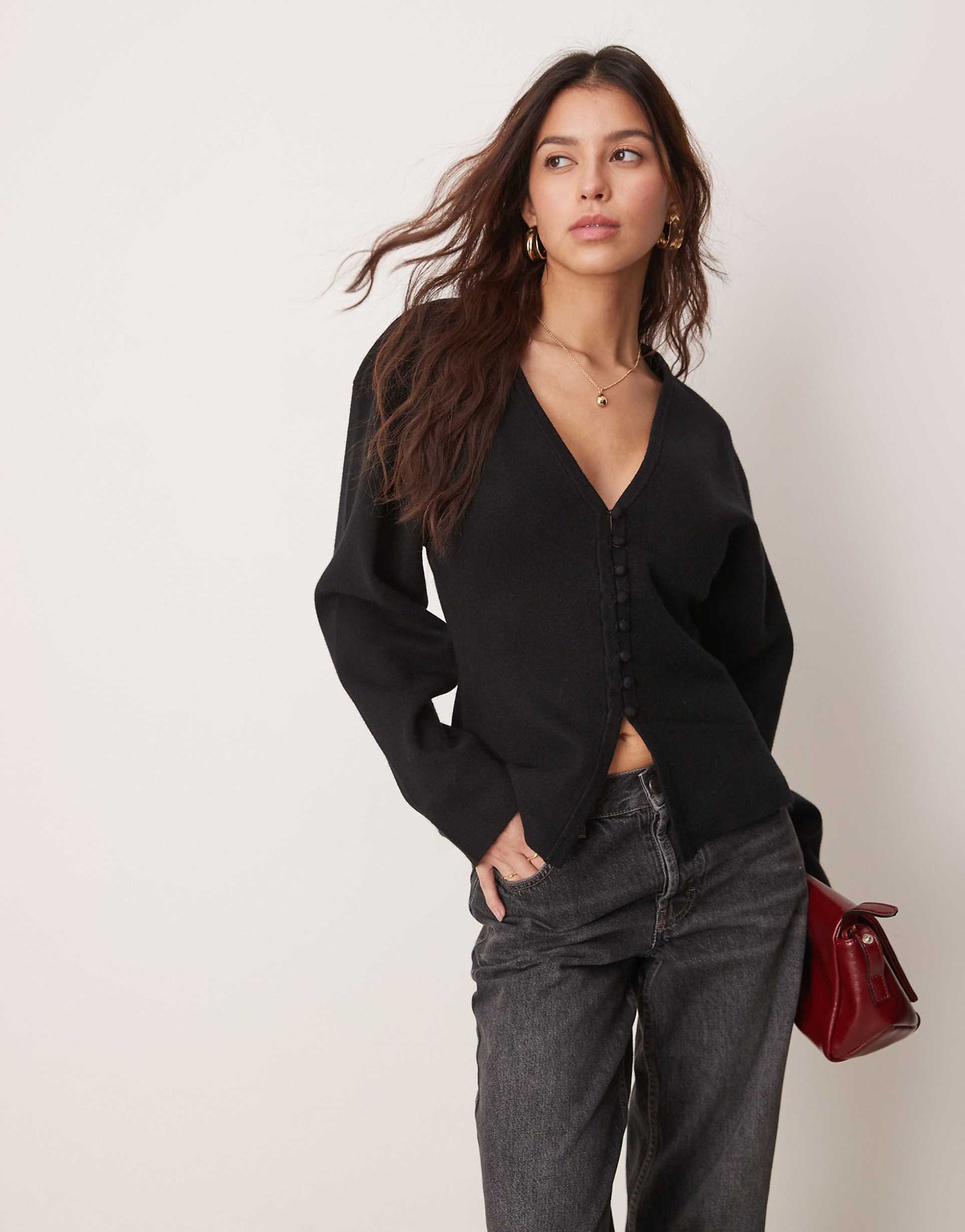 Sculpt Shaped Knit Button Up Cardigan