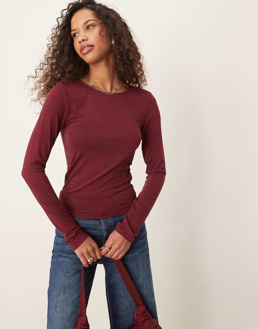 Soft Touch Slim Fit Crew Neck Top