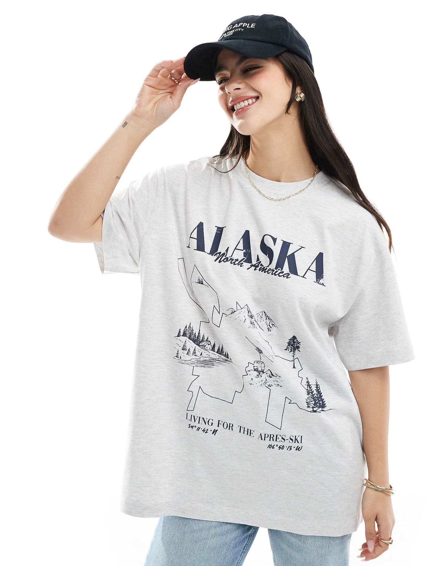 Oversized T-Shirt With Colorado Ski Graphic