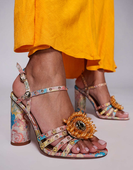 Koan Embellished Block Heeled Sandals