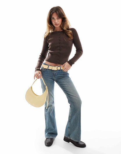 Fitted Ribbed Cardigan