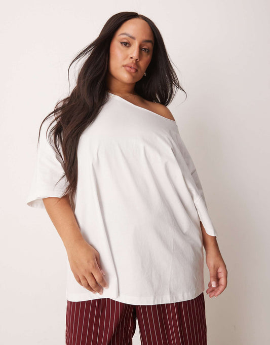 Curve Slouchy Off Shoulder Oversized Tee