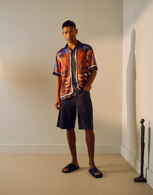 Washed Twill Shorts