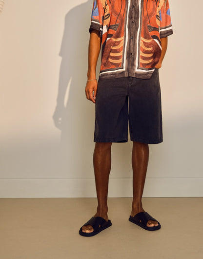 Washed Twill Shorts