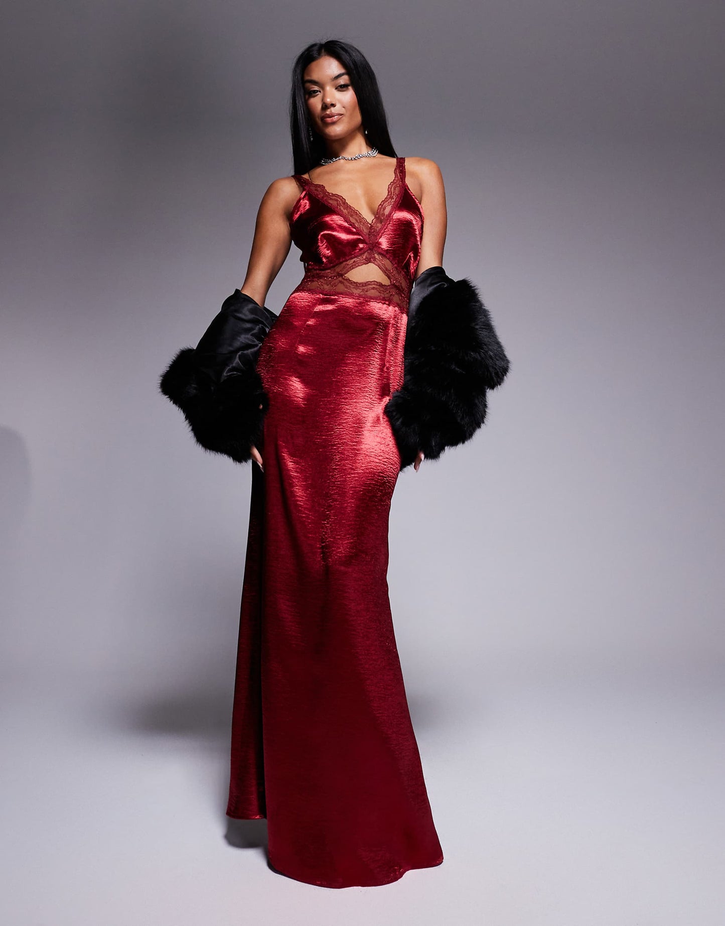 Mimi Satin Midaxi Dress
