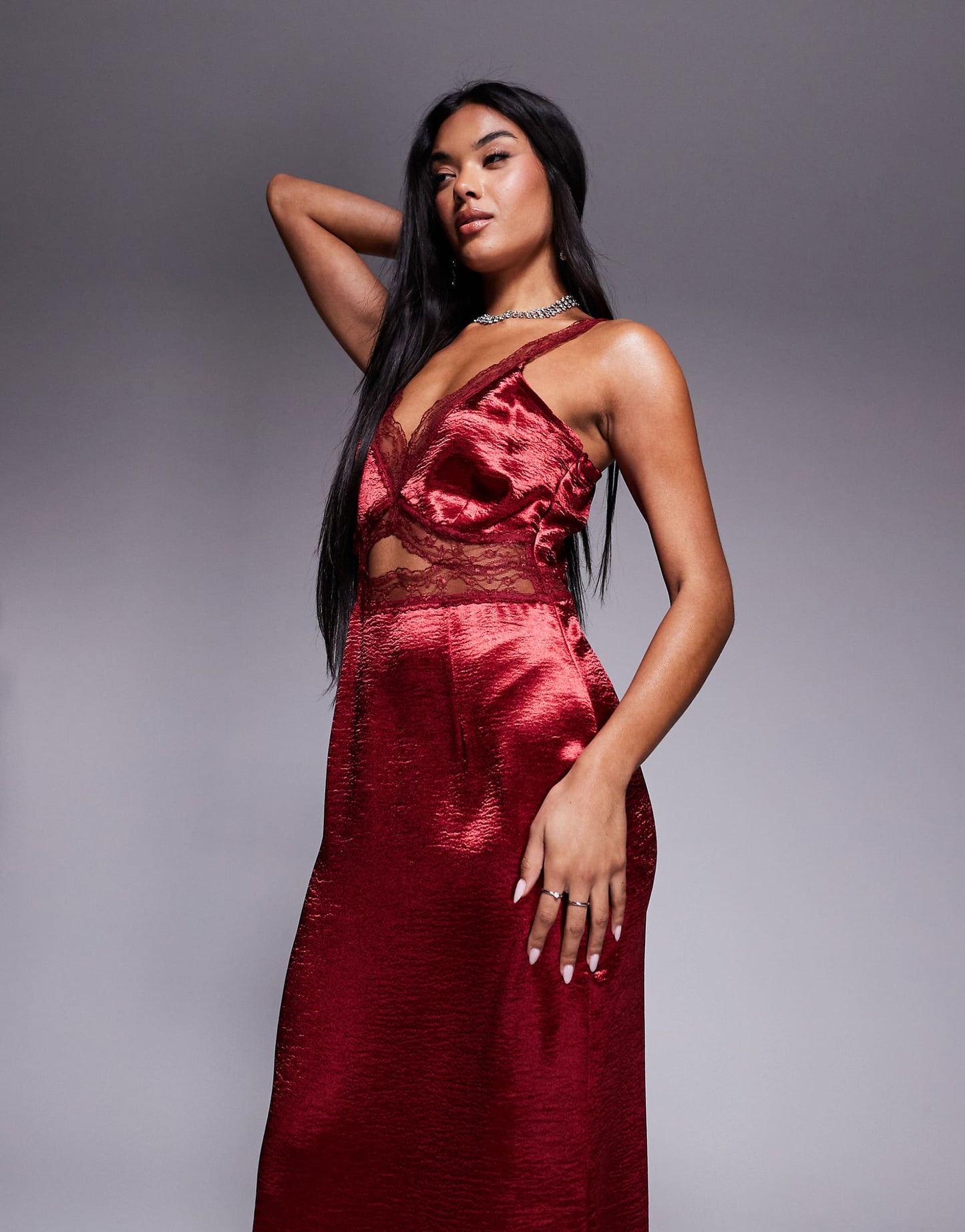 Mimi Satin Midaxi Dress
