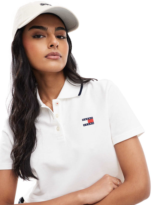 Boxy Fit Cropped Polo Shirt