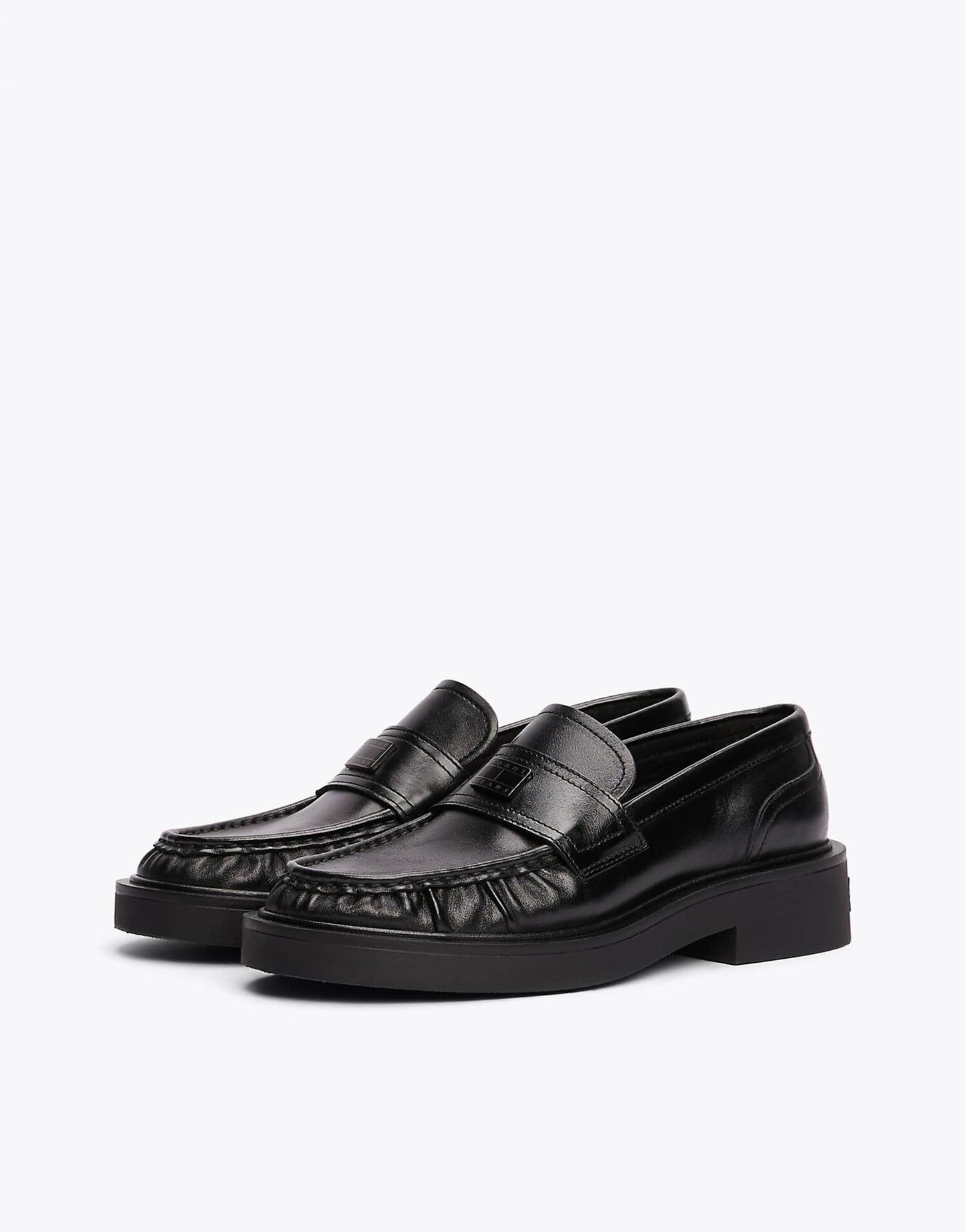 Leather Chunky Sole Loafers