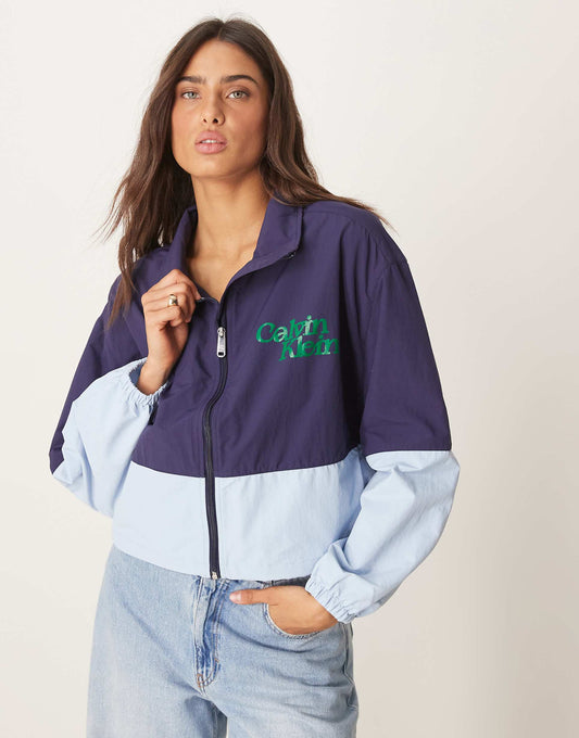 Cropped Colourblock Windbreaker