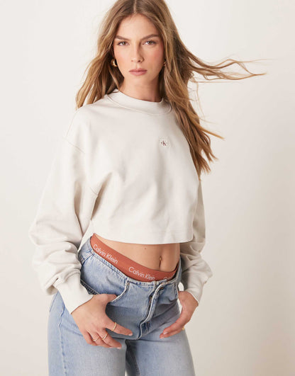 Jeans Woven Label Sweatshirt