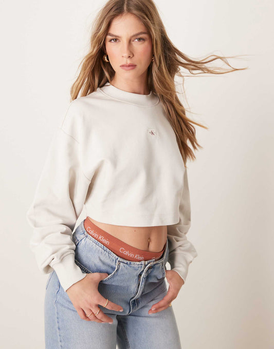 Jeans Woven Label Sweatshirt