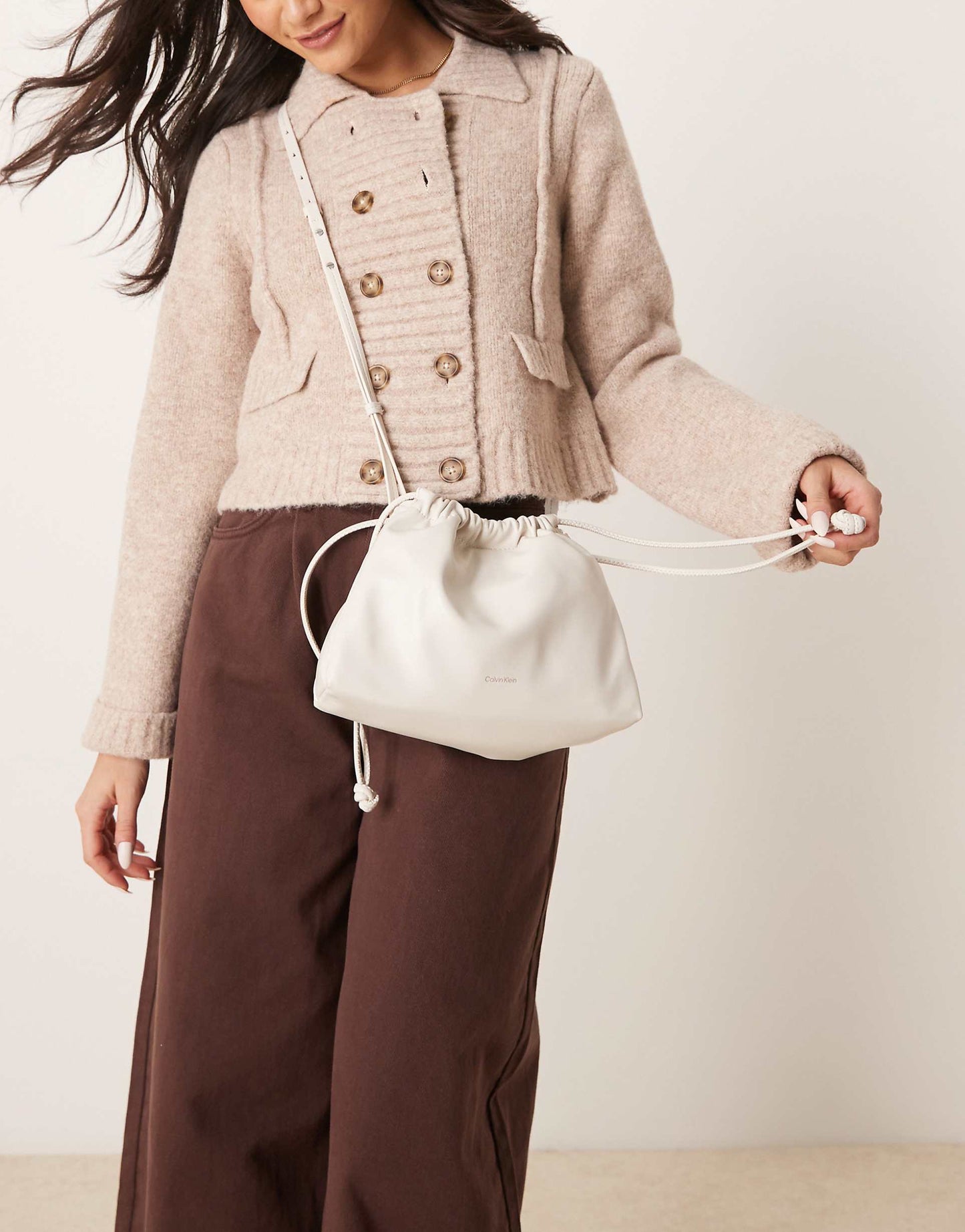 Jeans Drawstring Crossbody Bag