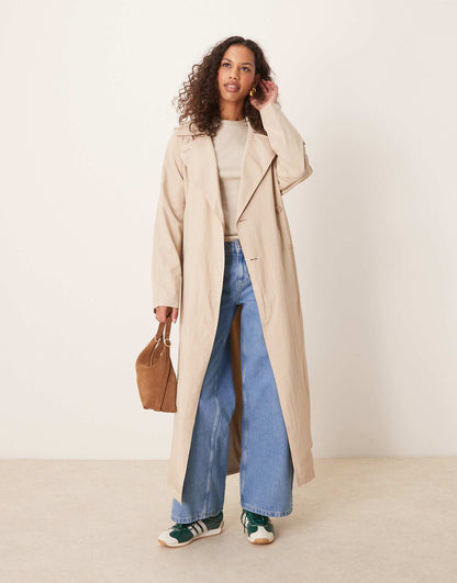 Tie Trench Coat