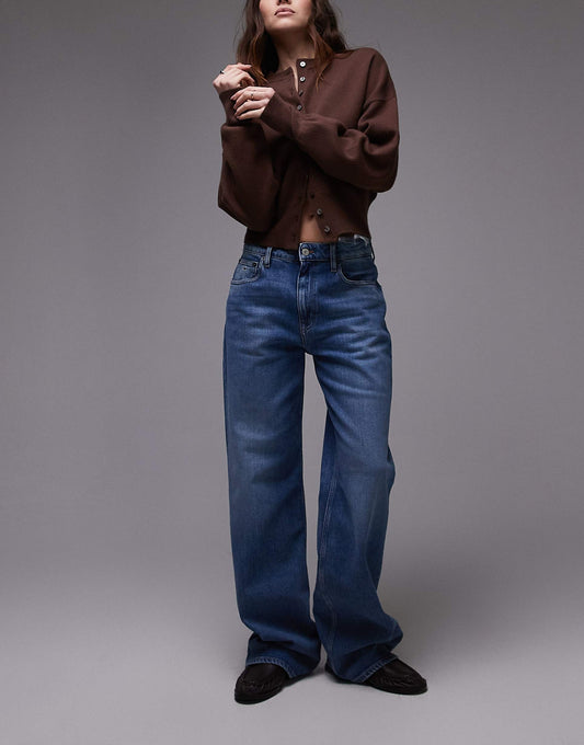 Mia Mid Rise Relaxed Straight Jeans