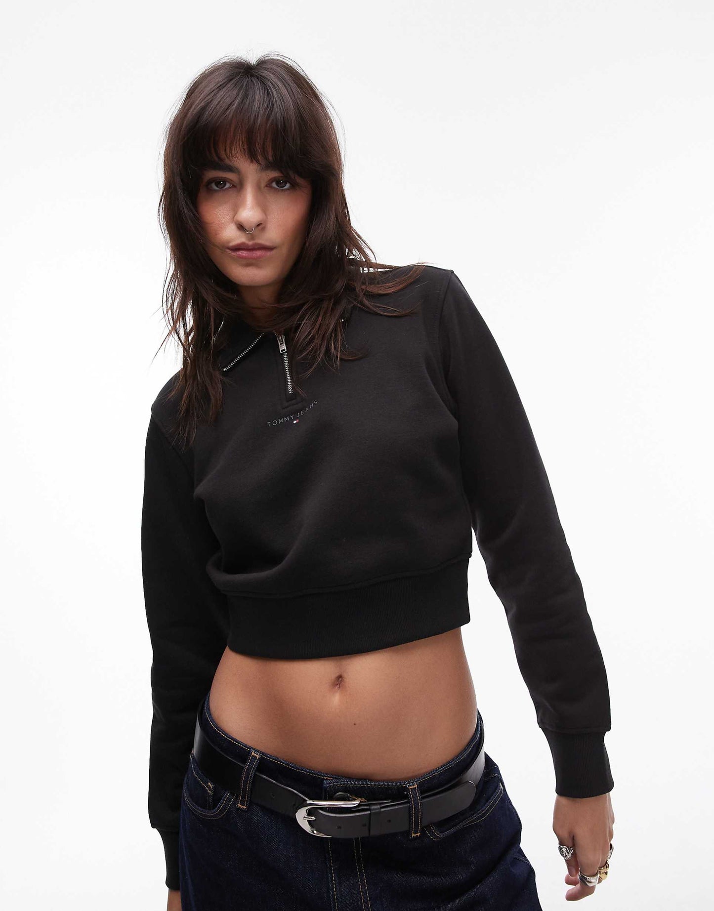 Cropped 1/4 Zip Sweatshirt