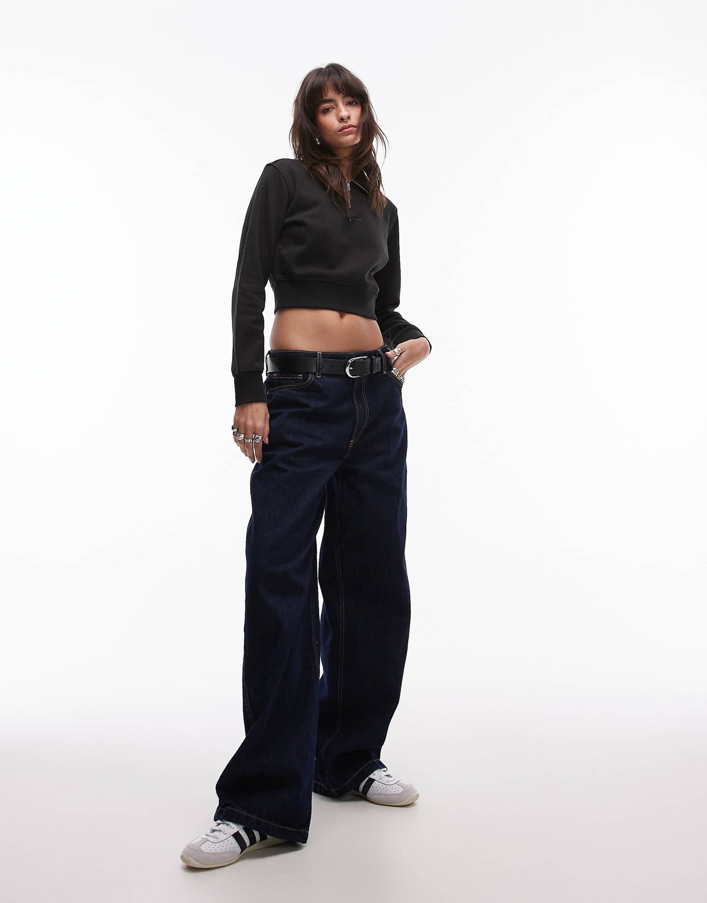 Cropped 1/4 Zip Sweatshirt