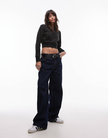 Cropped 1/4 Zip Sweatshirt