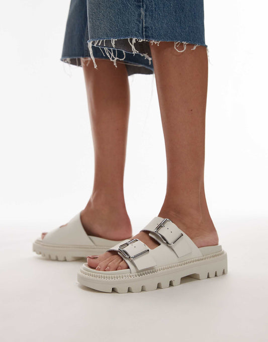 Double Strap Buckle Sandal