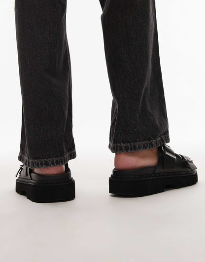 Double Strap Buckle Sandal