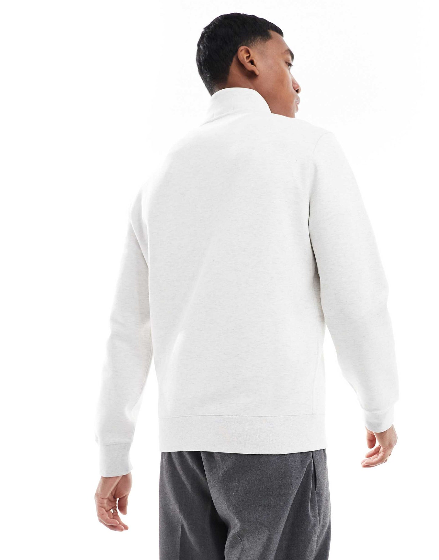 Icon Logo Double Knit Half Zip Sweatshirt