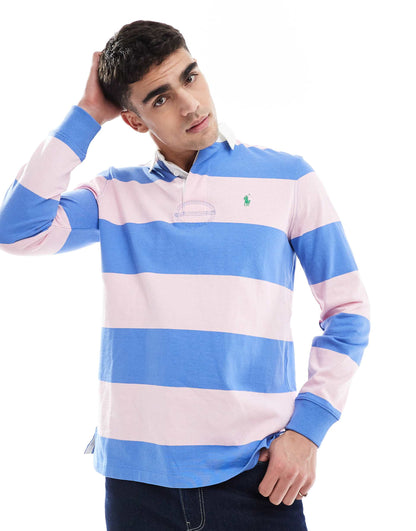 Icon Logo Stripe Rugby Polo