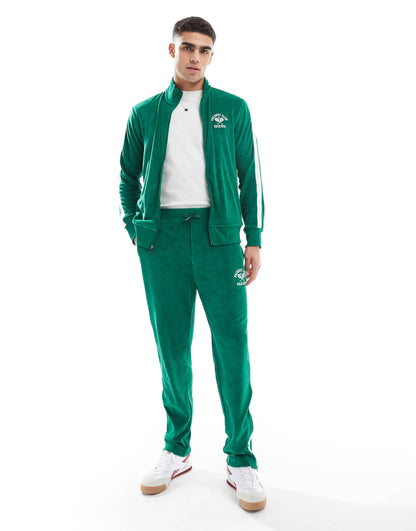 Run Club P-Wing Logo Taped Sleeve Cotton Terry Track Jacket