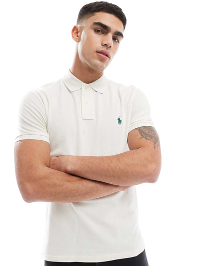 Icon Logo Slim Fit Pique Polo