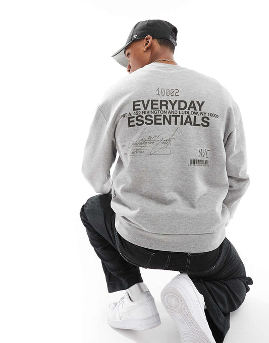 Oversized Sweatshirt With Back Print