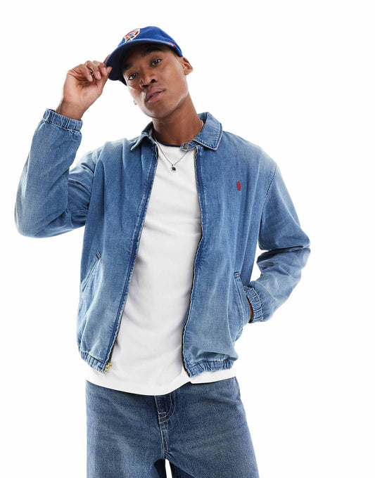 Bayport Icon Logo Denim Harrington Jacket