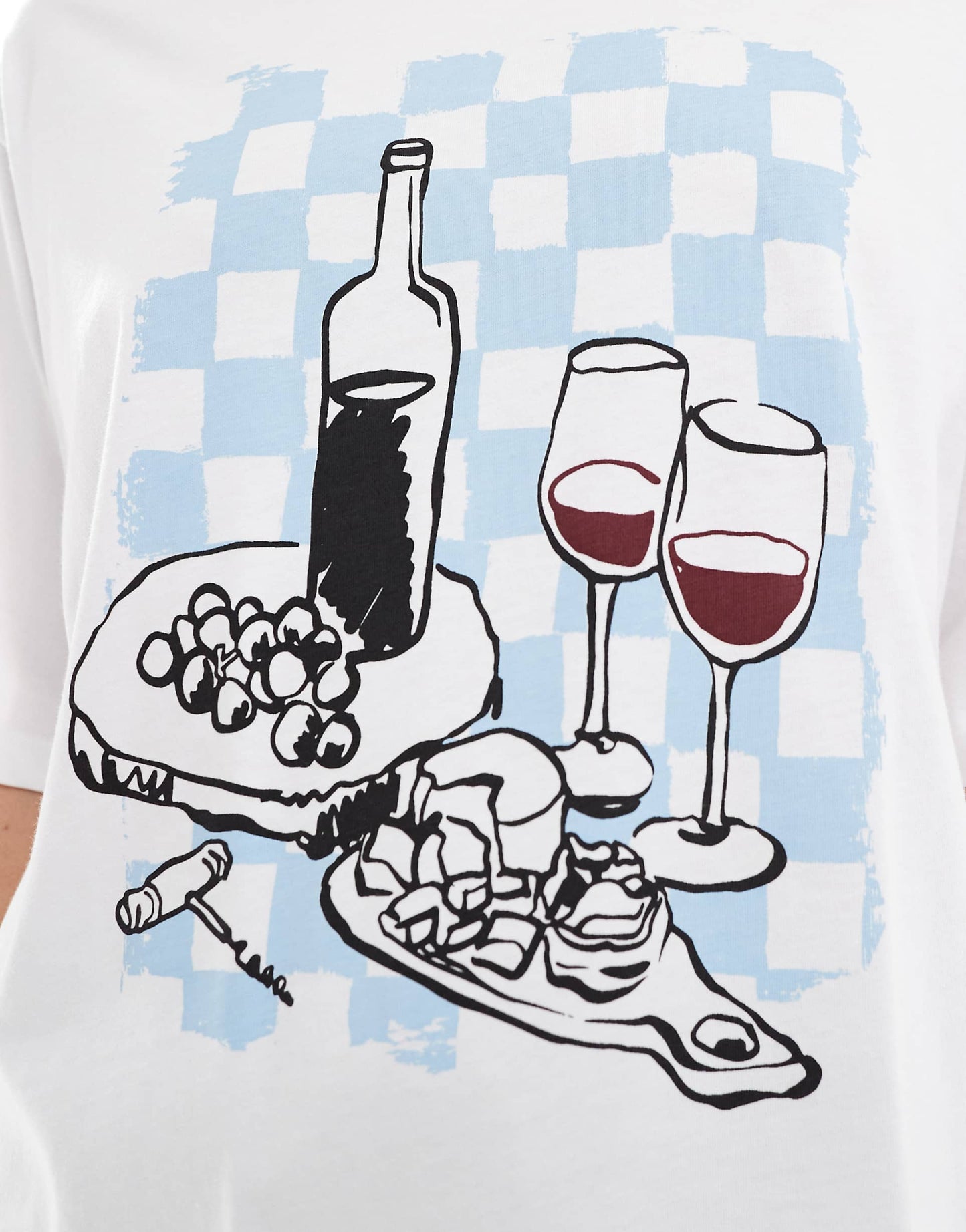 Oversized T-Shirt With Wine Graphic