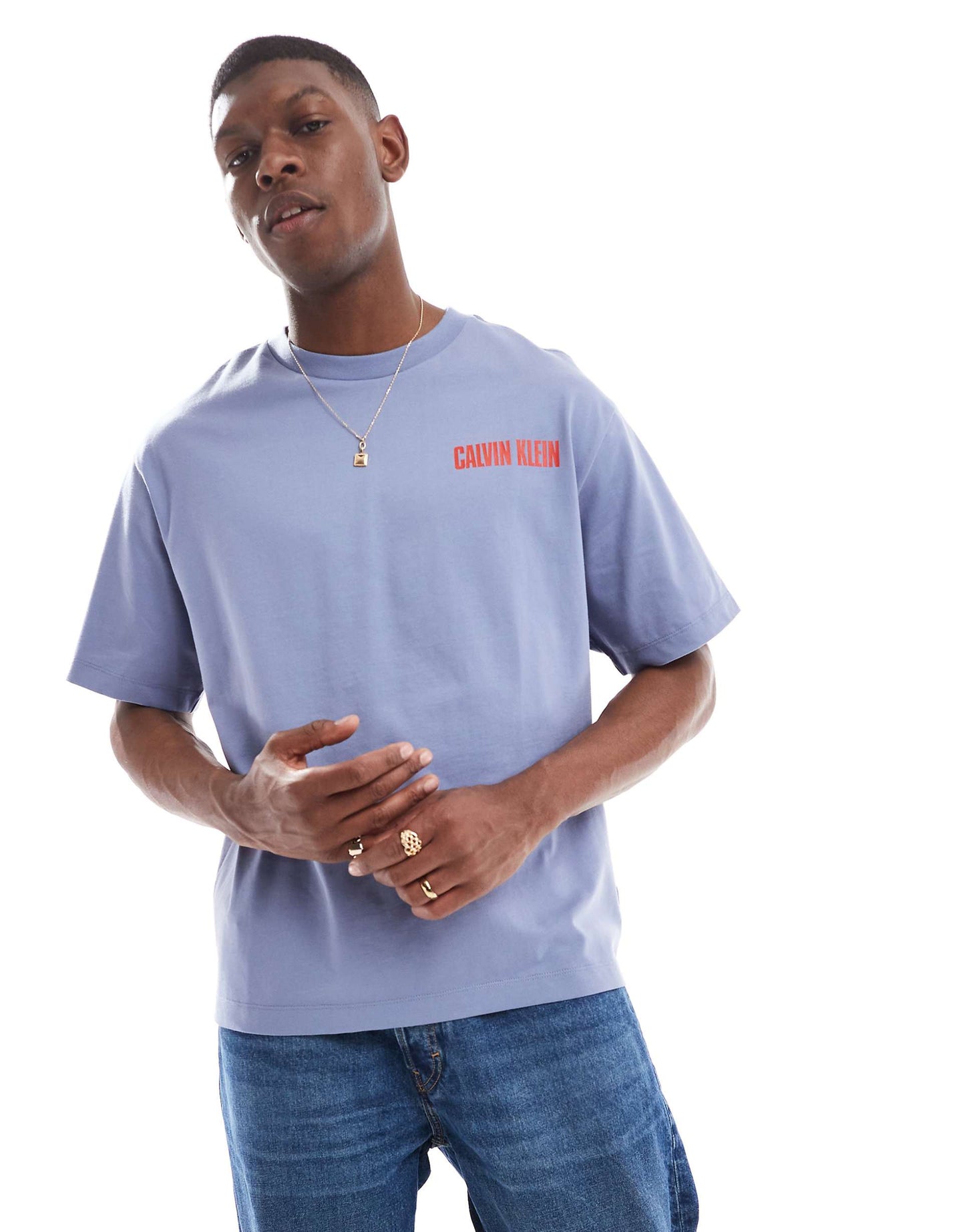 Jeans Vertical Back Print T-Shirt
