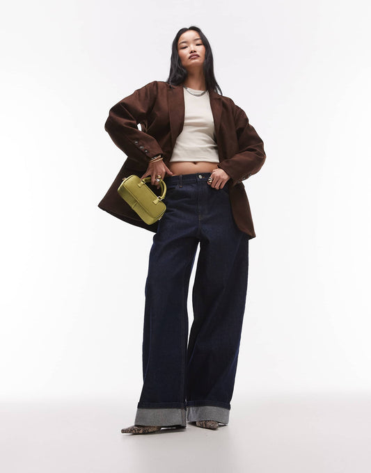 Faux Suede Oversized Blazer