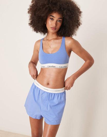 Modern Cotton Bralette And Shorts