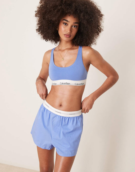 Modern Cotton Bralette And Shorts