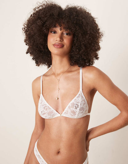 Mila Lace Front Fastening Triangle Bra