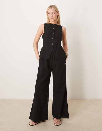 Button Down Waistcoat Jumpsuit